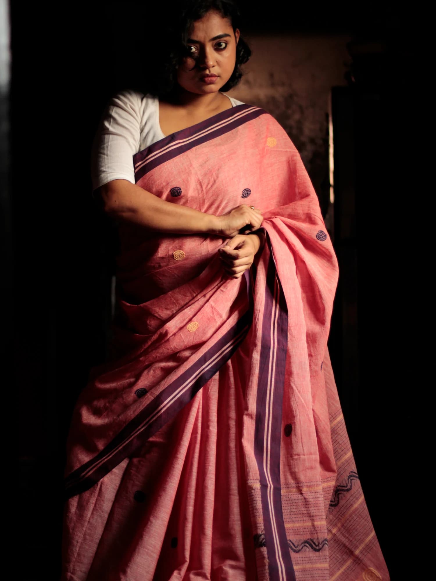 Light Pink Aborto Tangail Saree