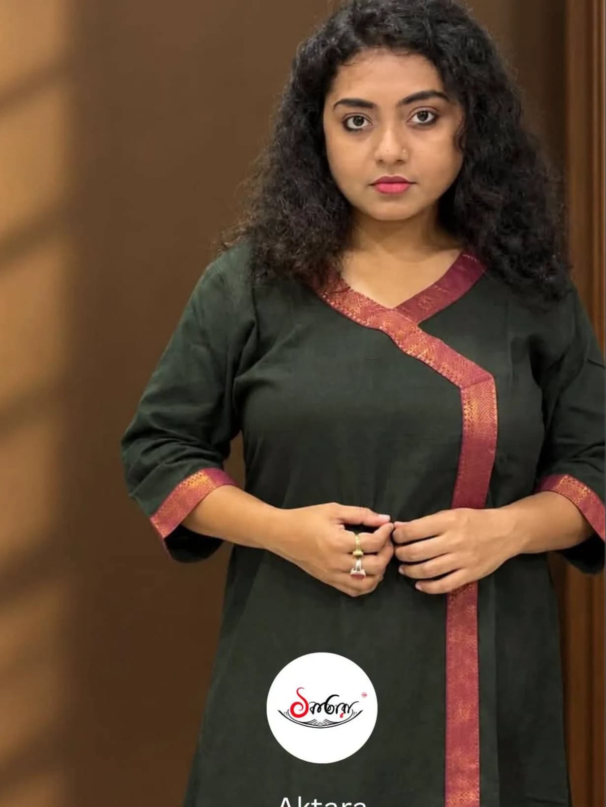 Mangalagiri Bottle Green One-Piece