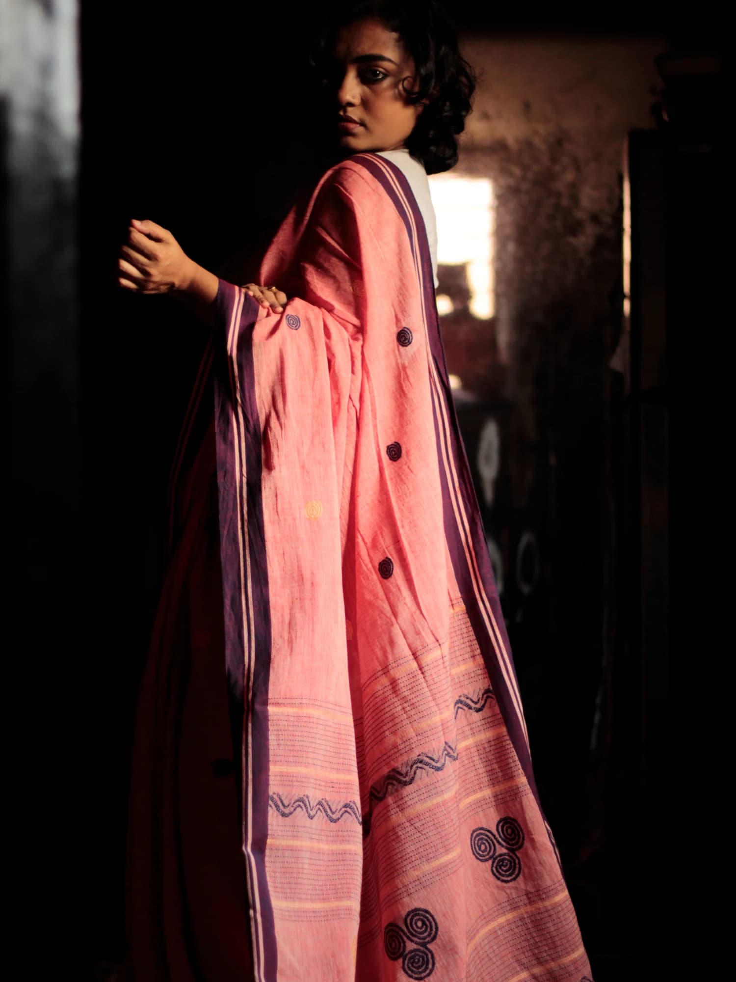 Light Pink Aborto Tangail Saree thumbnail 2