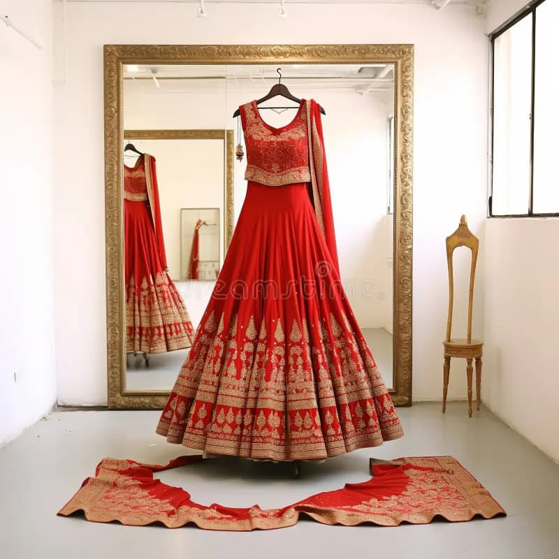 Handcrafted Zardozi Designer Lehenga view 2