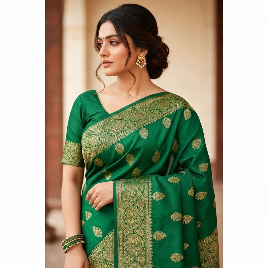 Royal Burgundy Zardozi Embroidered Silk Saree view 1
